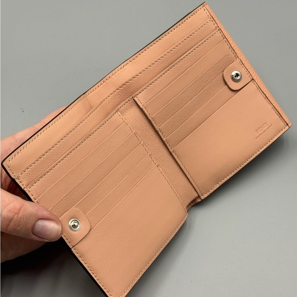 Fendi Peekaboo Leather Pink Bifold Wallet - Picture 10 of 16